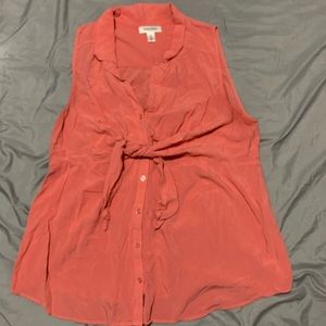 Motherhood Maternity tie front blouse XL